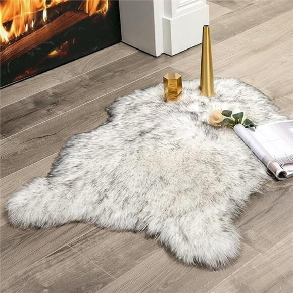 Fluffy Rug Soft Shaggy FauxFur AreaRug Luxury Plush Sheepskin Carpet for Bedroom - Picture 7 of 7